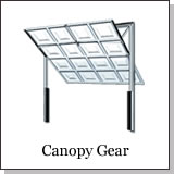 Canopy operating gear